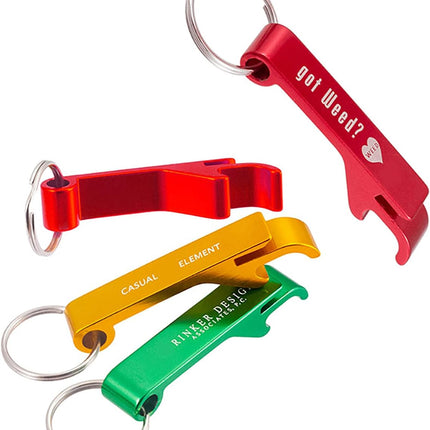 Personalized Bottle Opener Keychain Custom Aluminum Beer Bottle Opener Engraved Any Text/Logo Wedding Favors, Brewery, Bar, Anniversaries, Party,...