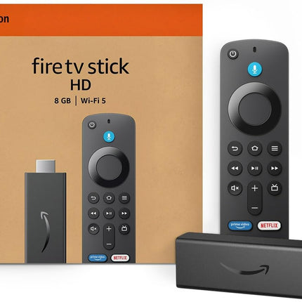 Amazon Fire TV Stick HD (newest model), free and live TV, Alexa Voice Remote, smart home controls, HD streaming