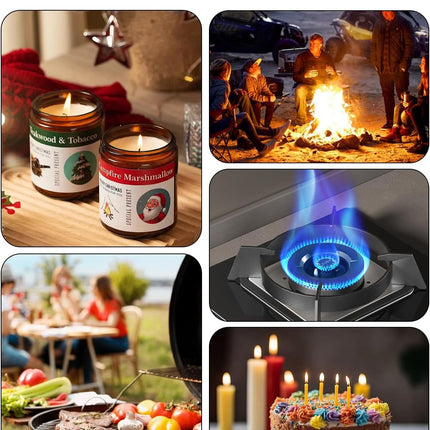 Electric Candle Lighter with Safety Switch - USB Rechargeable Windproof & Flameless Plasma Arc Lighter, Christmas Stocking Stuffers Gifts for Women and Men