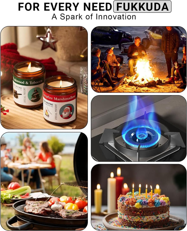 Electric Candle Lighter with Safety Switch - USB Rechargeable Windproof & Flameless Plasma Arc Lighter, Christmas Stocking Stuffers Gifts for Women and Men