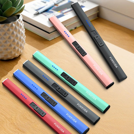 Electric Candle Lighter with Safety Switch - USB Rechargeable Windproof & Flameless Plasma Arc Lighter, Christmas Stocking Stuffers Gifts for Women and Men