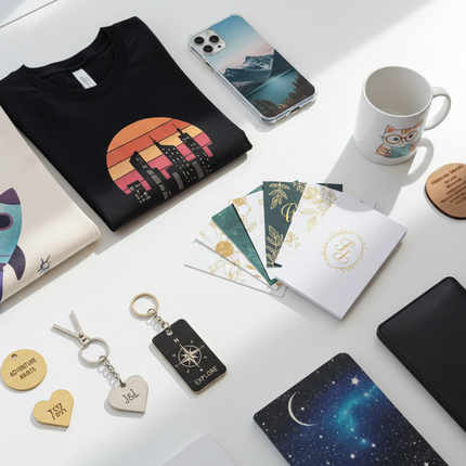 unique customized gifts,call cards,tshirts ,keychains,etc 